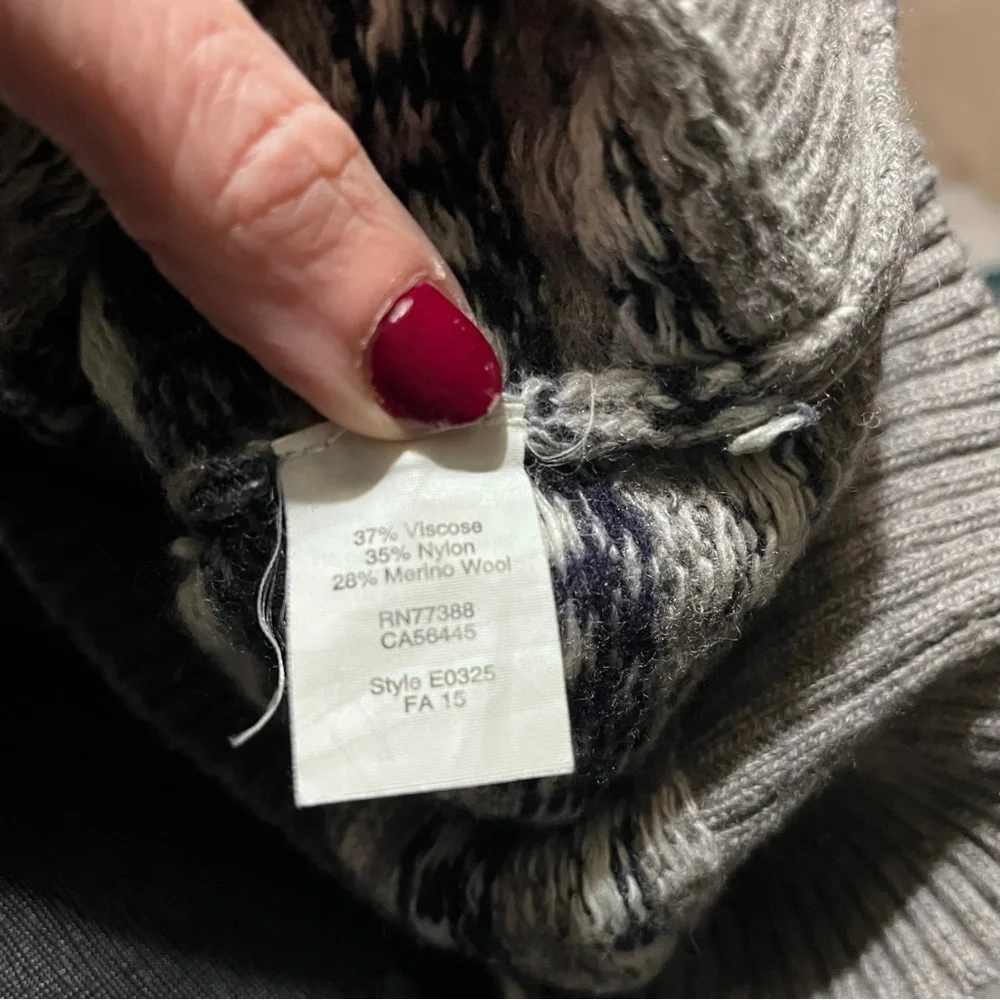 J. Crew Fair Isle Sweater - Gray and Cream